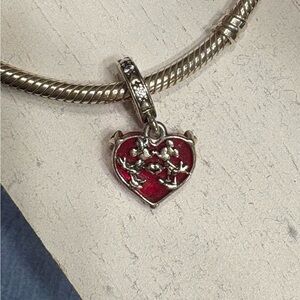 Pandora Mickey and Minnie with Red Heart Charm